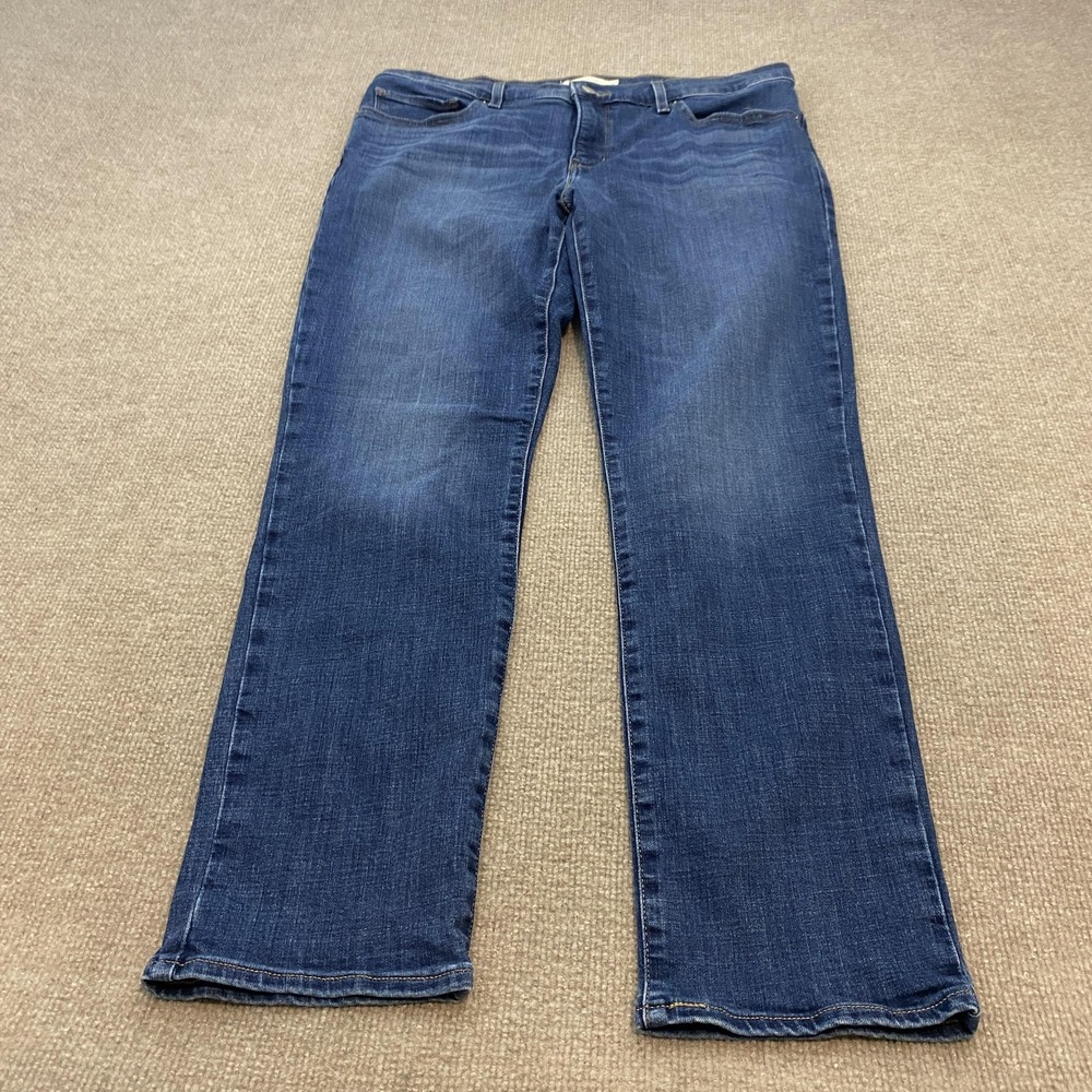 Levis 312 Shaping Slim Jeans Womens 33 Blue Med Wash Mid Rise Stretch Denim